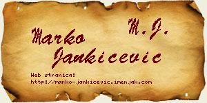 Marko Jankićević vizit kartica